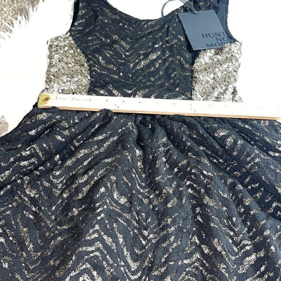 Revolve Hunt no more Dress Womens beaded Disco sequined fit and flare lace mini - Picture 9 of 12